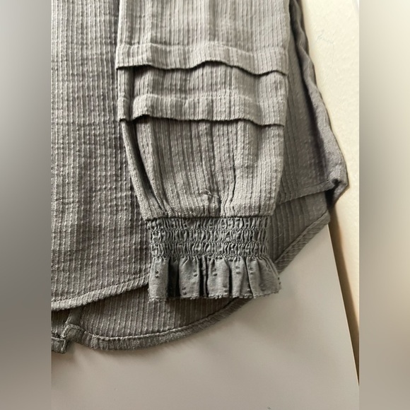 Faherty Charcoal Blouse - Picture 8 of 16